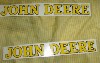John Deere Licensed Decals <P>Set of 2 <P> 1 1/2" x 12"